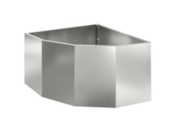 Conjunto 1 Caixa De Vaso Vidaxl Prateado Aço (60 X 60 X 35 Cm)
