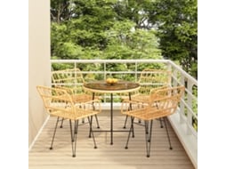 Pcs Conjunto De Jantar P/ Jardim Vime Pe Wsd591190 Lovely Home