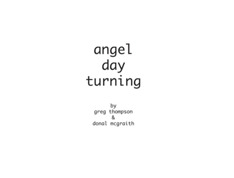 Livro Angel Day Turning De Donal Mcgraith (inglês)
