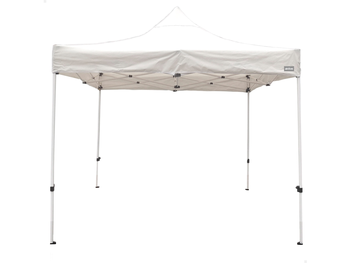 Toldo Dobrável Para Exterior Aktive 3x3cm, Altura Ajustável 3,20/2,20cm, Protegido Contra Uv E À Prova De Água