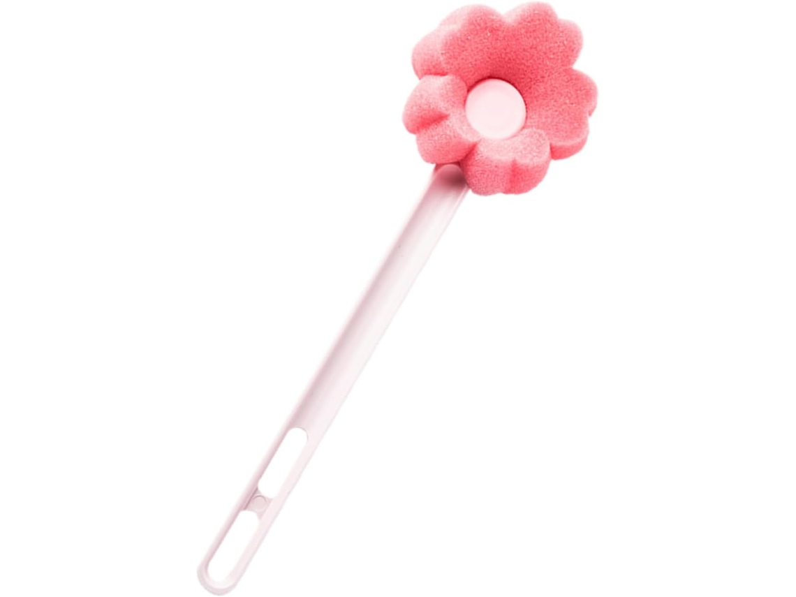 Escova De Esponja Em Formato Flor Rosa Para Garrafas, Absorvente E Respirável, Ideal Para Limpeza Em Restaurantes E