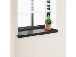 Vidaxl Soleira De Janela Preto Com Veios De Madeira 80 X 30 X 4,5 Cm