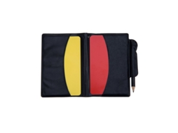 Conjunto de Cartões de Árbitro Esportivo com Cartão Vermelho, Cartão Amarelo e Apito de Metal para Treinador