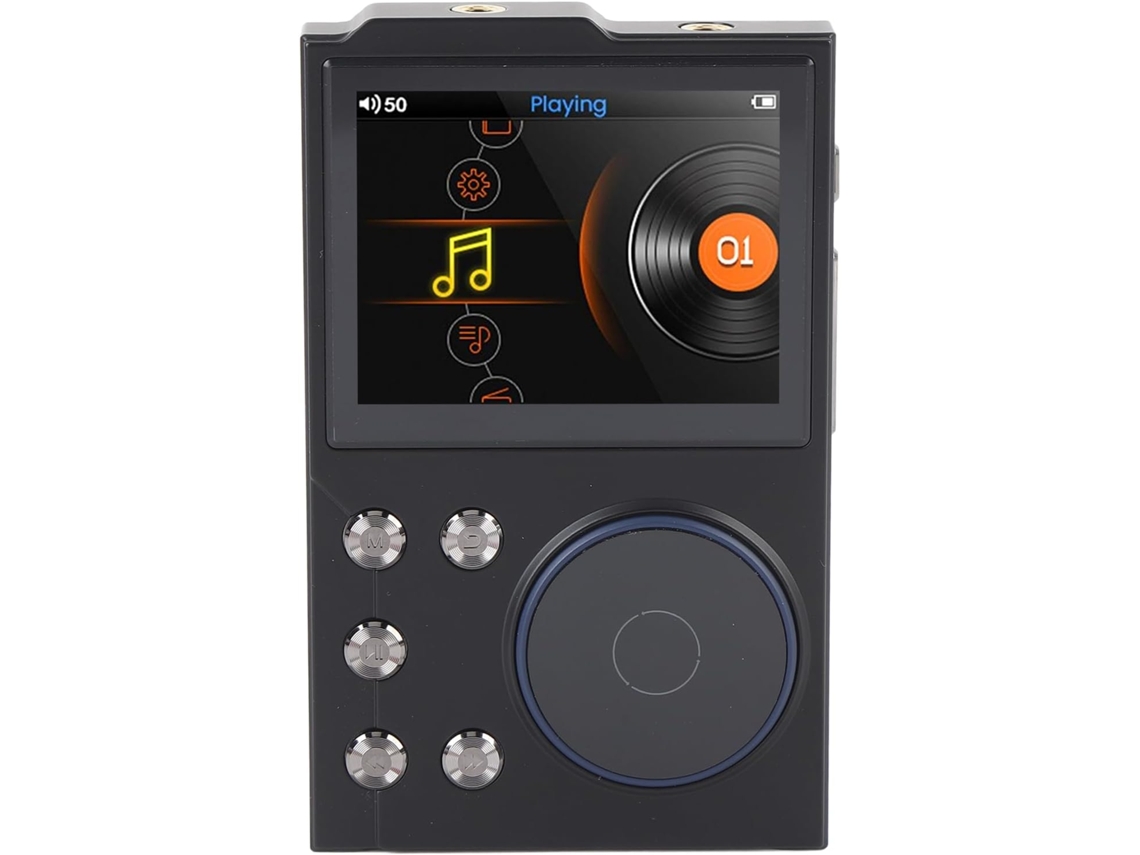 Reprodutor de MP3 portátil com Bluetooth, tela HiFi de 2,4", áudio digital audível e reprodução de FLAC sem perdas.