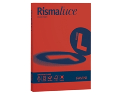 Papel FAVINI Rismaluce para impressora jato de tinta A4 210X297 Mm 100 folhas vermelho
