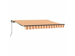 Conjunto 1 Toldo Retrátil Vidaxl Amarelo Tecido (350 X 200 Cm)