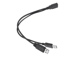 Cabo Divisor Usb Y Macho Para Fêmea Com Conectores Duplos Alimentação