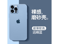 Capa Para Iphone 17 Peak Blue Fosca Ultrafina Transparente Resistente A Quedas E Macia.