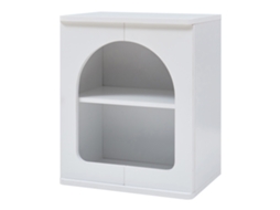 Armário De Cabeceira Trorhun 2 Compartimentos 48x40x30 Cm Branco [EN.CASA]