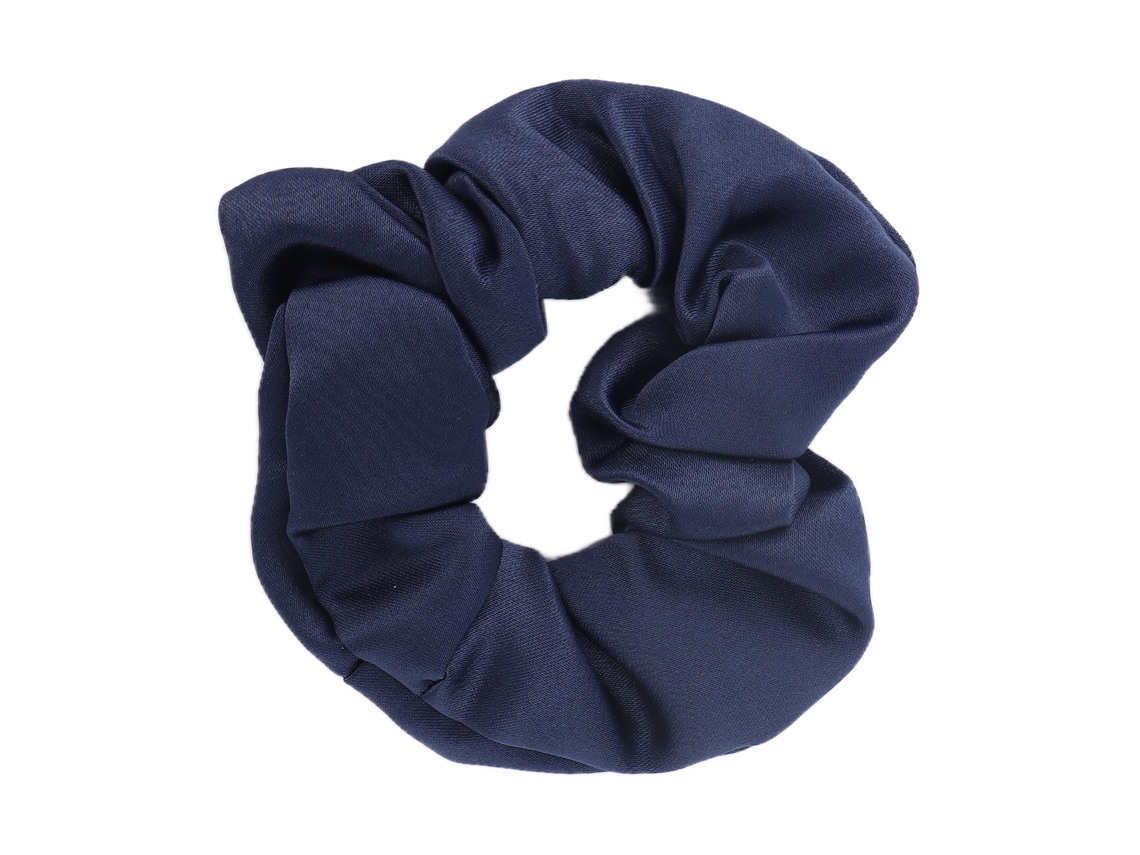 Elásticos de cabelo de tecido macio em cor sólida, modelo 2026, acessórios de cabelo grandes e charmosos, scrunchies azul-escuro.