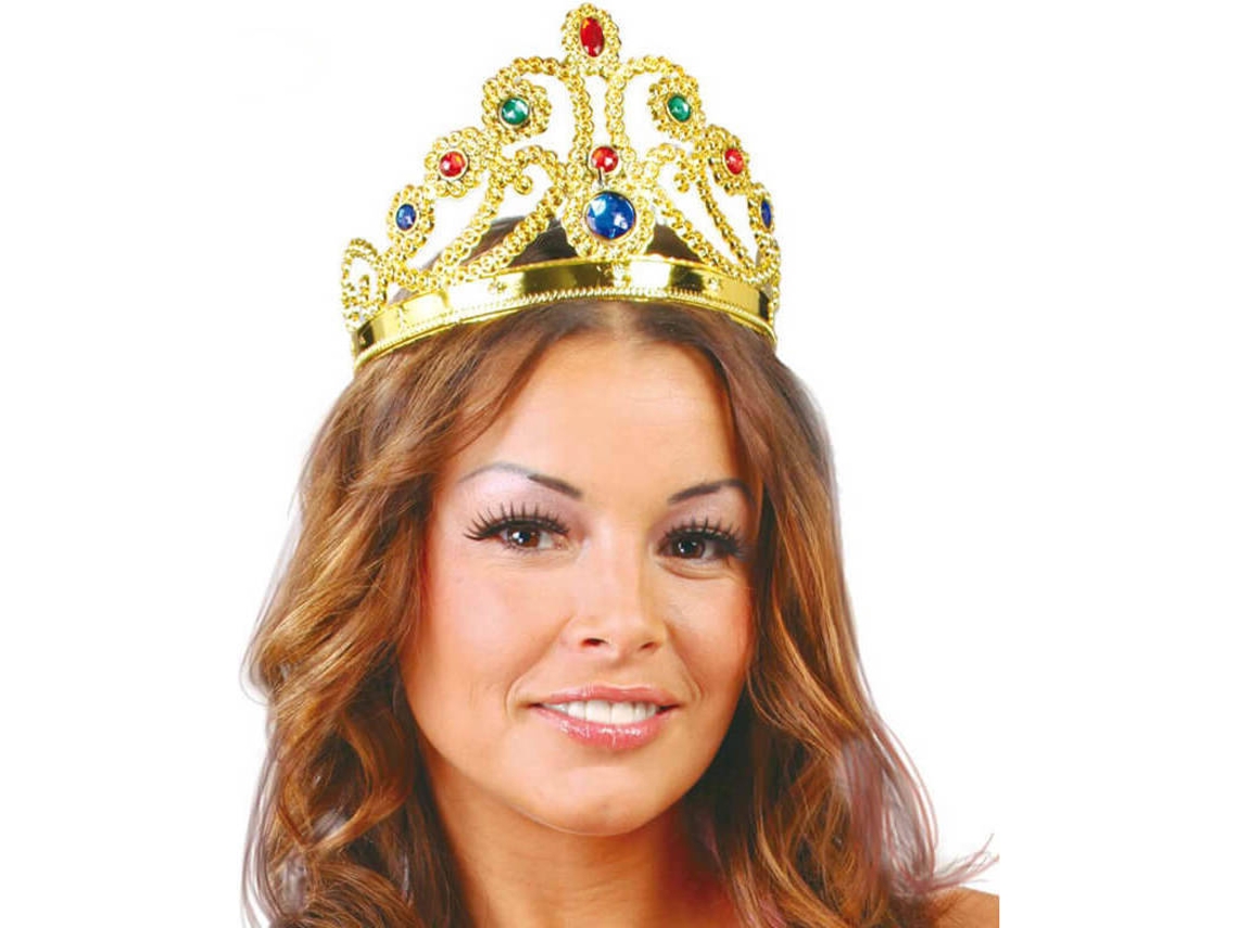 Coroa DISFRAZZES De Rainha Ajustável Dourada (Tam: Tamanho Único)
