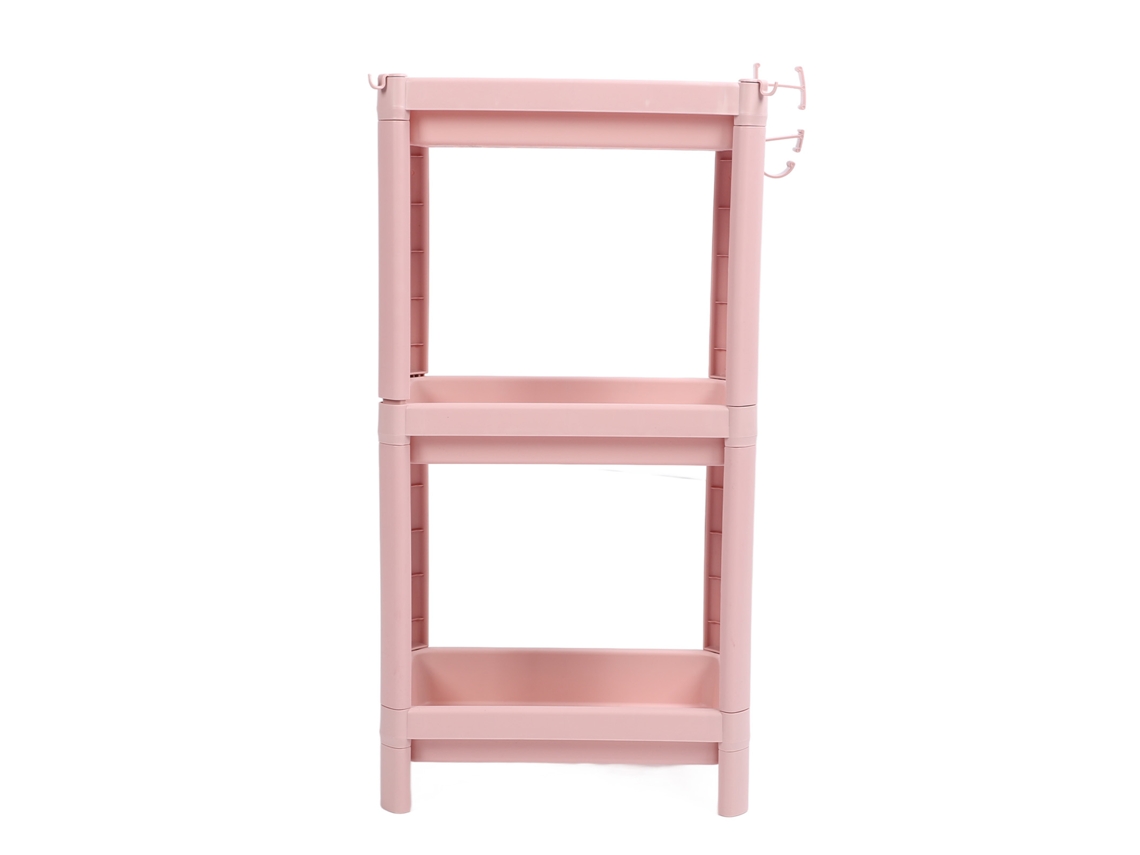 Prateleira de Armazenamento para Banheiro de Pé Multicamadas Rosa Estável e Durável 3 Camadas S/MARCA