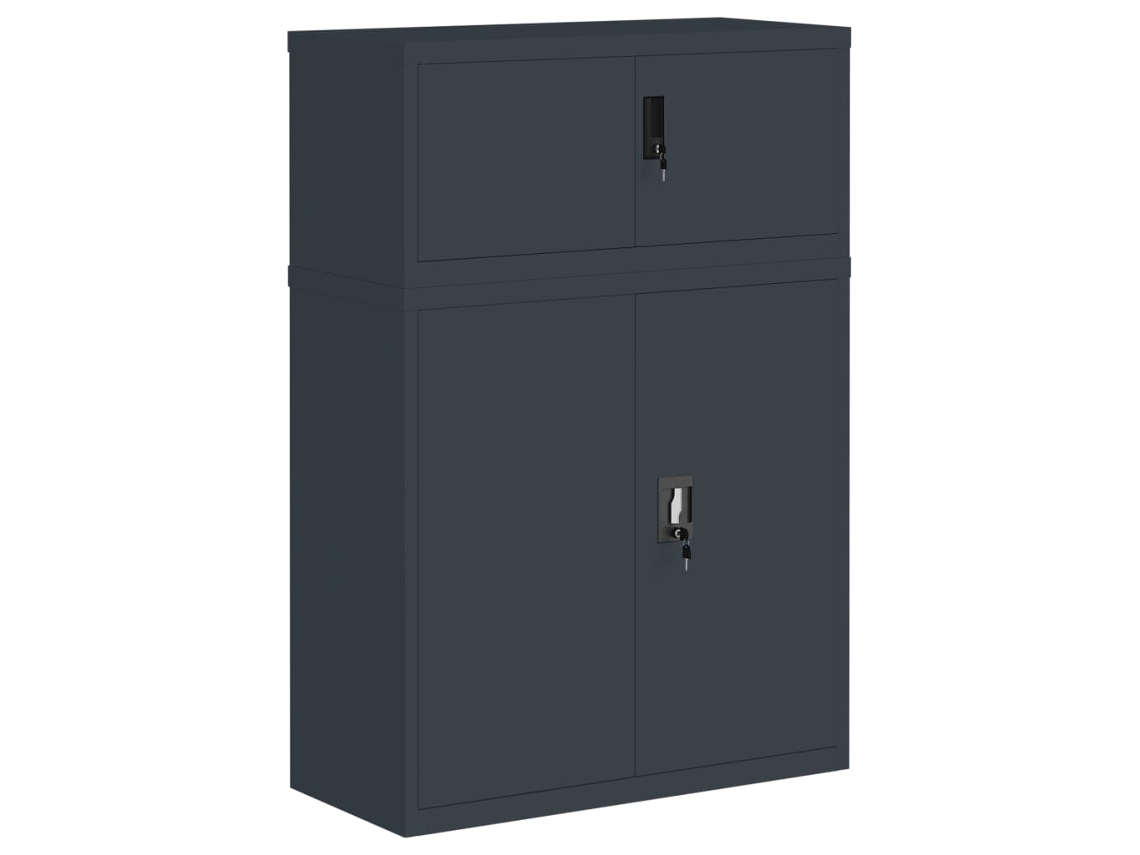 File Cabinet, File Cabinets Vidaxl Antracite Aço (90 X 40 X 130 Cm)