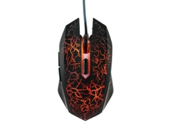 Ratón Mecánico Con Cable Negro Mate