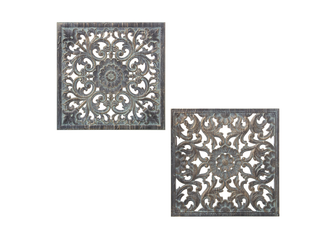 Set 2 Retábulos DRW Madeira (40x40x1,5cm)