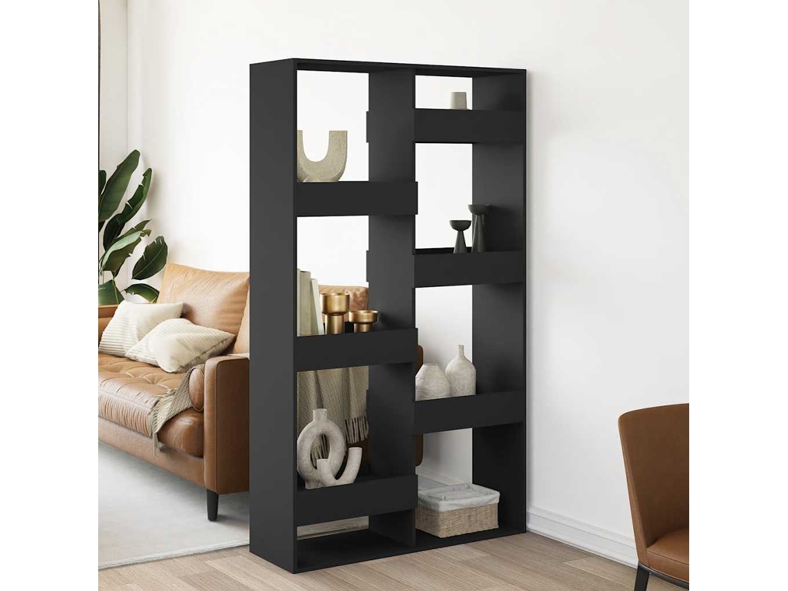 Vidaxl Divisória 100x33x175 Cm Derivados De Madeira Preto