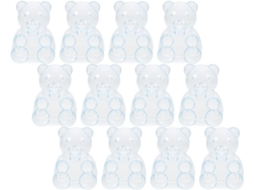 Doitool 12-caixas Grandes Transparentes Em Formato De Urso Para Doces, Lembrancinhas Para Festas E Casamentos, Caixas De