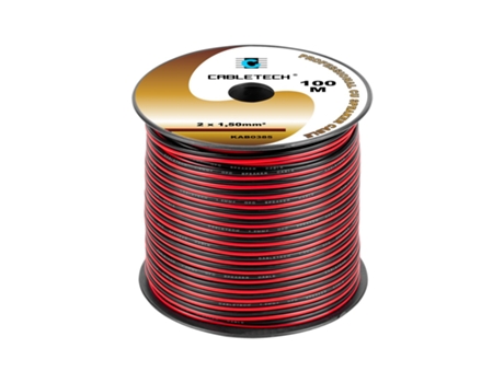 Cabo de alto-falante 1,5 mm preto vermelho Cabletech