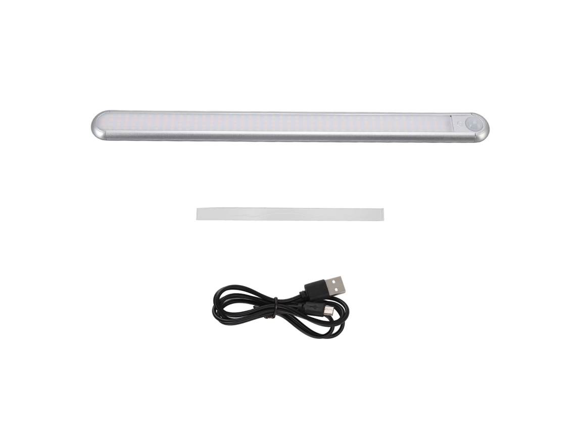 Lâmpada Led para armário com detecção humana, USB, 3 temperaturas de cor, 40cm | S/MARCA