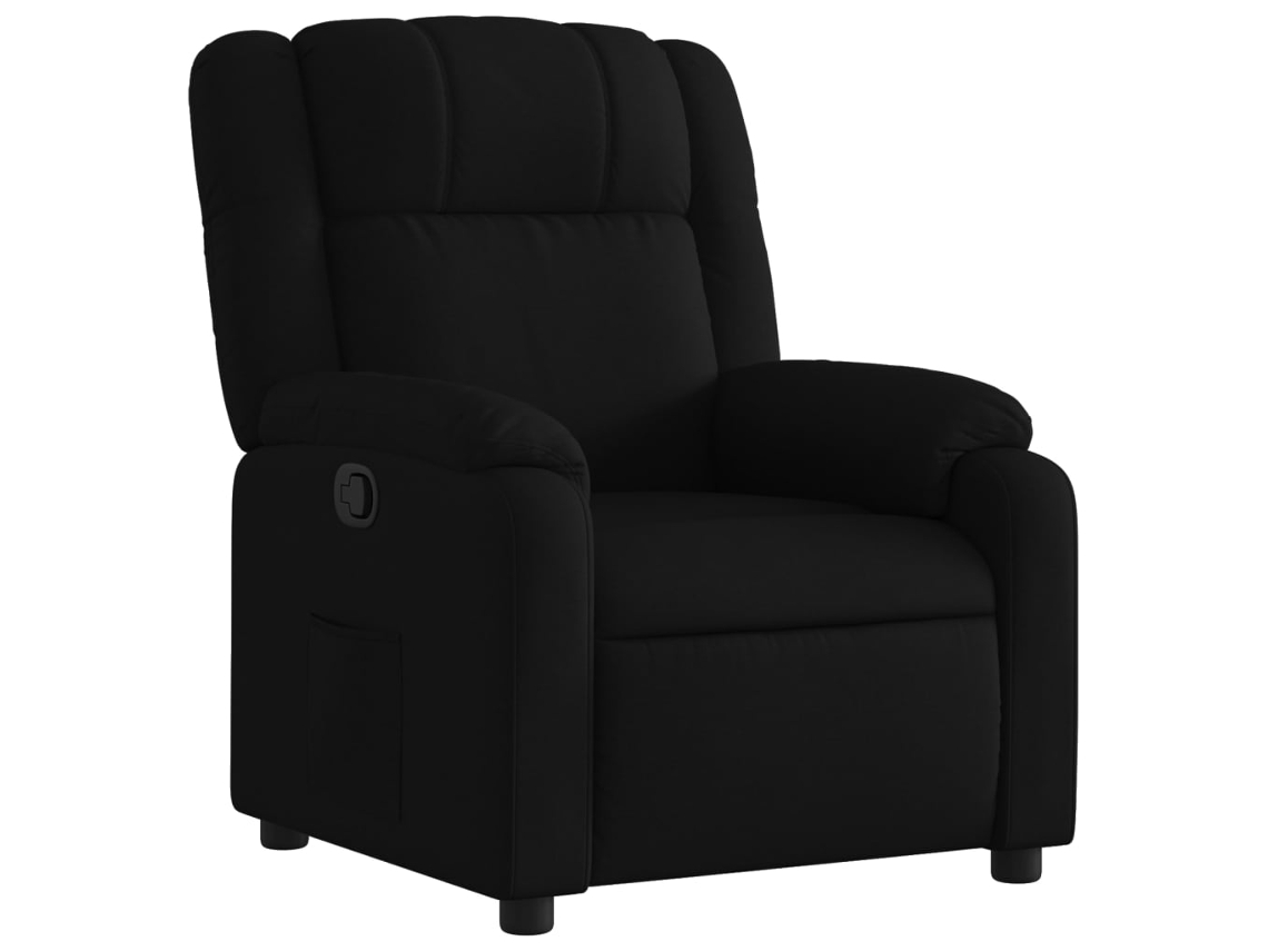 Vidaxl Poltrona Reclinável Tecido Preto