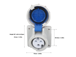 Laxiscreed Tomada Industrial Ip67 À Prova D'água Trifásica Com 3 Pinos Para Uso Profissional