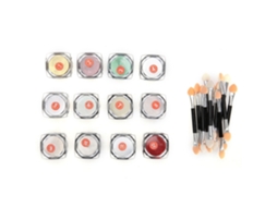 Pó De Pigmento Para Arte De Unhas Com 12 Cores Em Kit Com Pincel, Pó De Espelho Camaleão Para Manicure Profissional E Domiciliar