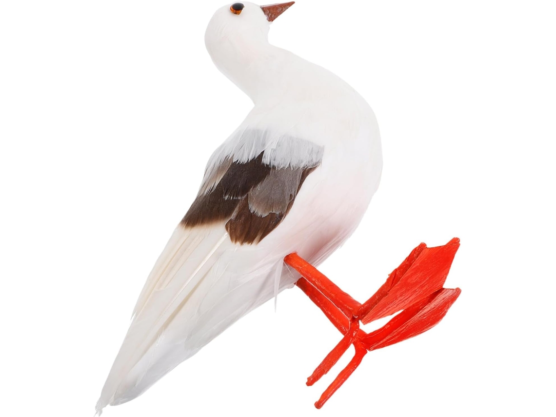 Estatueta De Mouette Decoração De Jardim Miniatura Em Mousse E Plumagem Para Exterior, Estilo Náutico,