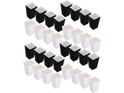 Kichouse 50-caixas De Papel Descartáveis Para Pipoca E Salgadinhos, Pretas E Brancas, Tamanho Pequeno, Recipientes Para