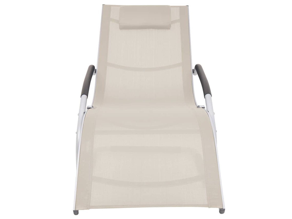 Chaise Lounge HARLANV1 com Almofadão 55x199x50 Cm Vime Pe Bege