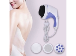 Massageador Elétrico Anticelulite com Ficha, Design de 4 Cabeças, Compacto, Recarregável, Uso Diário, Higiênico STELASPLEN