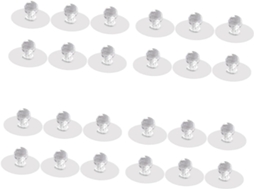 Conjunto De 24 Puxadores Autoadesivos Transparentes Para Móveis, Práticos E Funcionais.