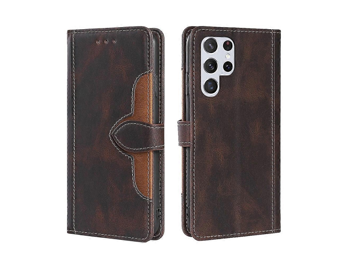 Capa De Couro Com Fivela Magnética E Sensação De Pele Para Samsung Galaxy S23 Ultra 5g