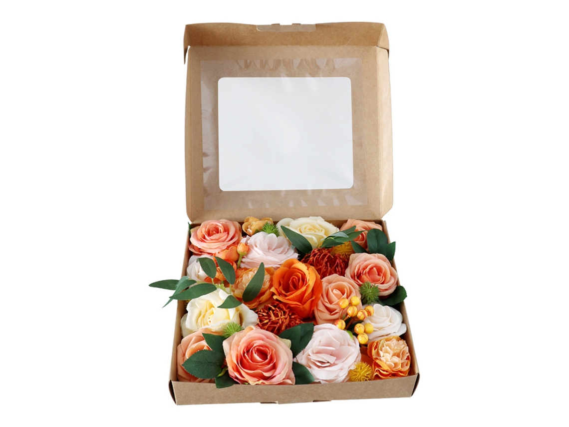 Kit de Casamento Diy com Flores de Seda, Buquê de Noiva e Decoração para Mesas AQUAFORGE