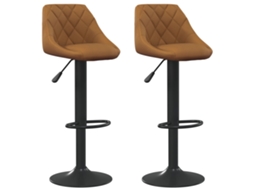 Bar Stool, Bar Stools Vidaxl Marrom Veludo (n/a)