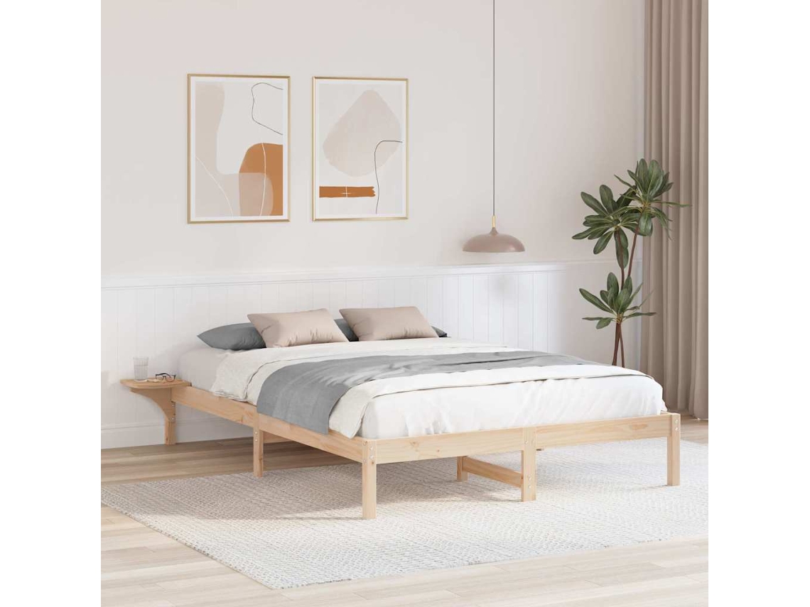 Vidaxl Estrutura da Cama Natural 140 X 200 Cm