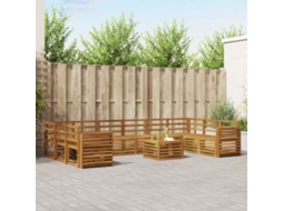 Vidaxl Conjunto De Sofás Para Exterior 11 Pcs Natural