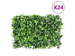 vidaxl Vedação De Folhas Artificiais 24 Pcs 40x60 Cm Verde
