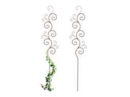 Suporte Para Trepadeiras Relaxdays, 2 Unidades, Estaca, Axl: 160 X 30 Cm, Treliça Para Plantas, Metal, Castanho