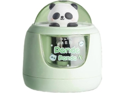 Apontador elétrico Slowmoose para crianças, lâmina espiral resistente, dois modos de potência, capa de silicone removível (Panda)