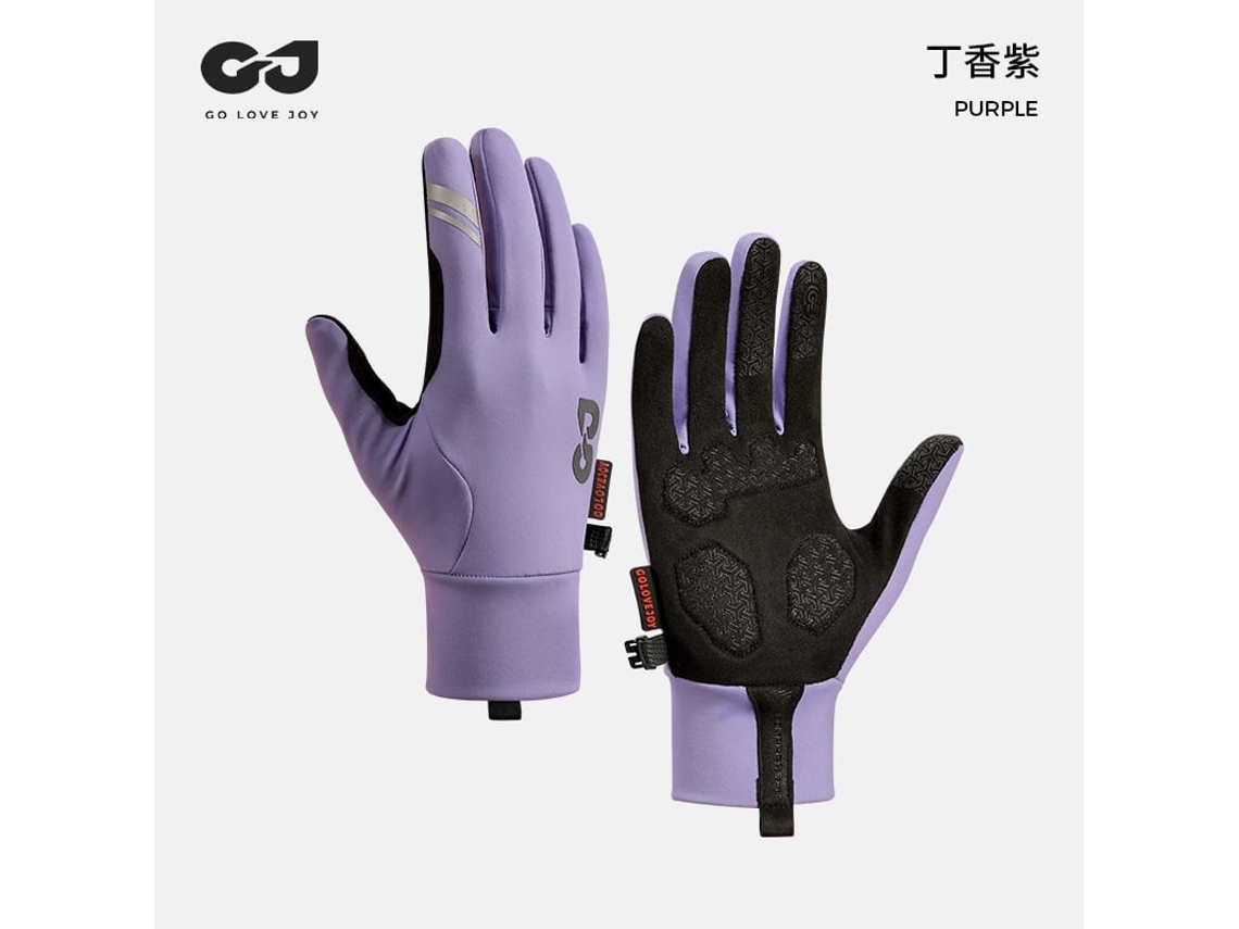 Lurelia Luvas De Ciclismo Térmicas Dedo Inteiro Ecrã Tátil Antiderrapantes Roxo Hibisco Tamanho S