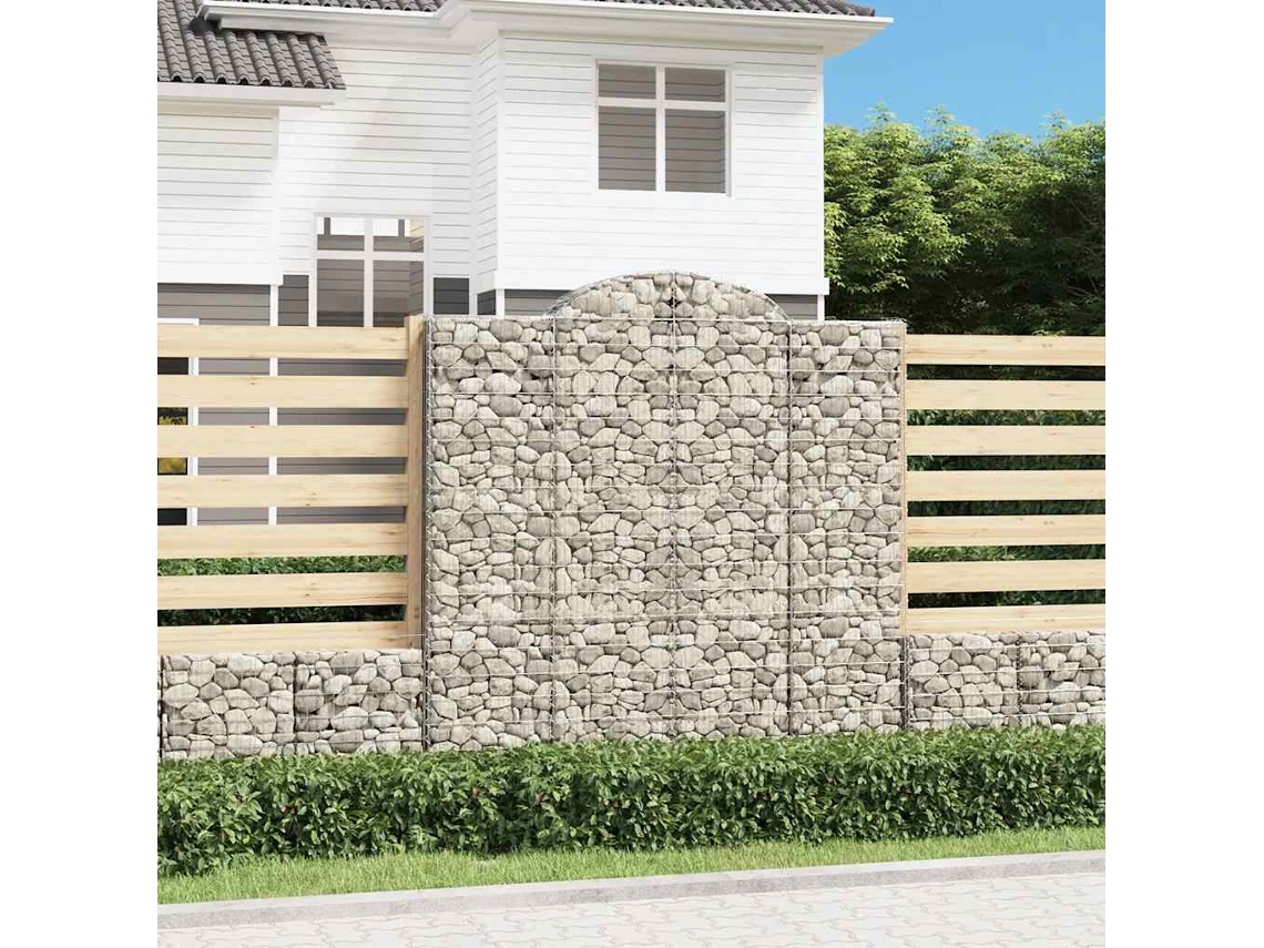Vidaxl Cestos Gabião Arqueados 9pcs 200x50x200/220cm Ferro Galvanizado