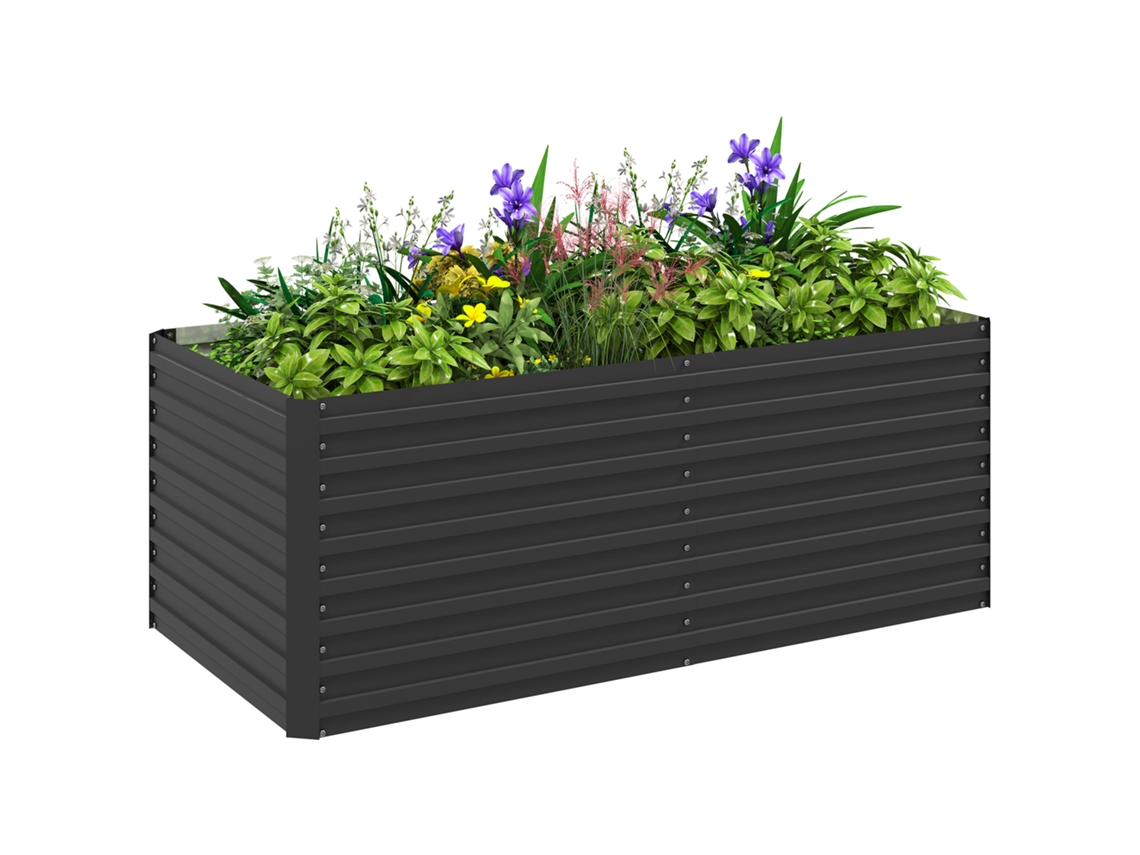 Jardineira Retangular Galvanizada, CHEZMOI (160x80x60cm)