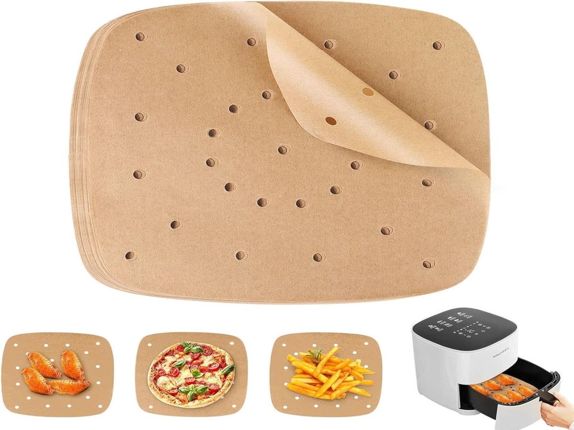 Papel Lurelia para Air Fryer, 100 Unidades, Descartável, Bpa Free