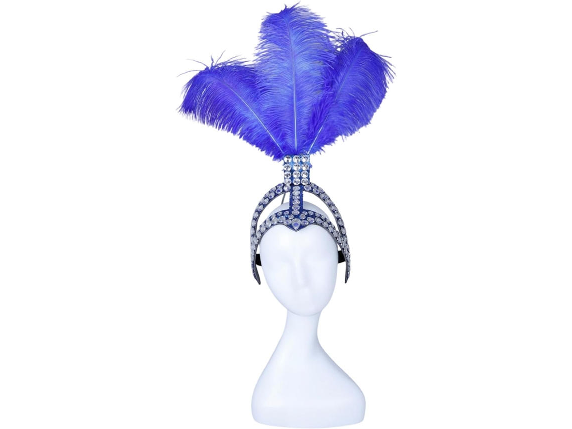 Tiara Brilhante com Penas e Strass Estilo Anos 20 SFUSHOS