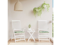 Vidaxl Almofadões P/ Cadeira 2pcs 40x40x3cm Tecido Padrão Folhas
