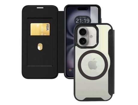 Capa Híbrida para iPhone 16 TUMUNDOSMARTPHONE Magnética Preto