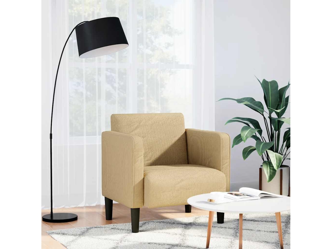Poltrona Com Apoio De Braços 54 Cm Tecido Corduroy Verde Claro Lovely Home
