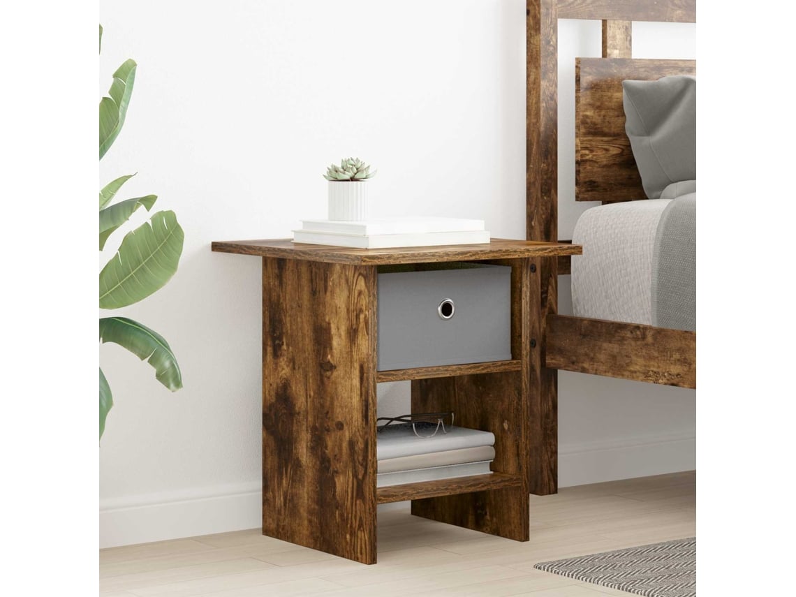 Vidaxl Mesa de cabeceira com Gaveta Carvalho Defumado 41 X 40 X 45 Cm
