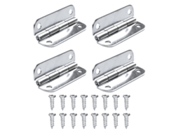 4-piece Stainless Steel Horizontal Freezer Hinge Replacement Set, Including Mounting Screws And Other Hardware Accessories.
