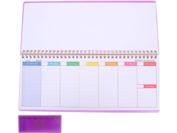 Caderno semanal espiral sem data para escritório e escola